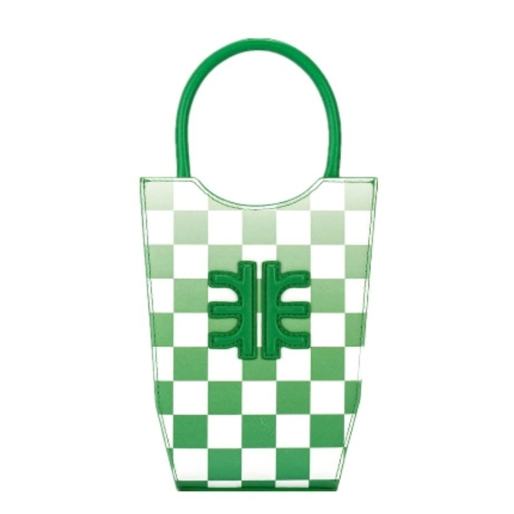 JW PEI Green Checkerboard Phone Crossbody Mini Bag Vegan Trendy IT Bag - Picture 2 of 12